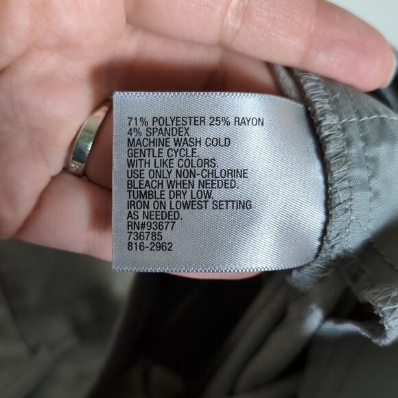 WORTHINGTON Light Grey Curvy Fit Trousers Pockets Career Professional Women's 16 - Picture 6 of 6